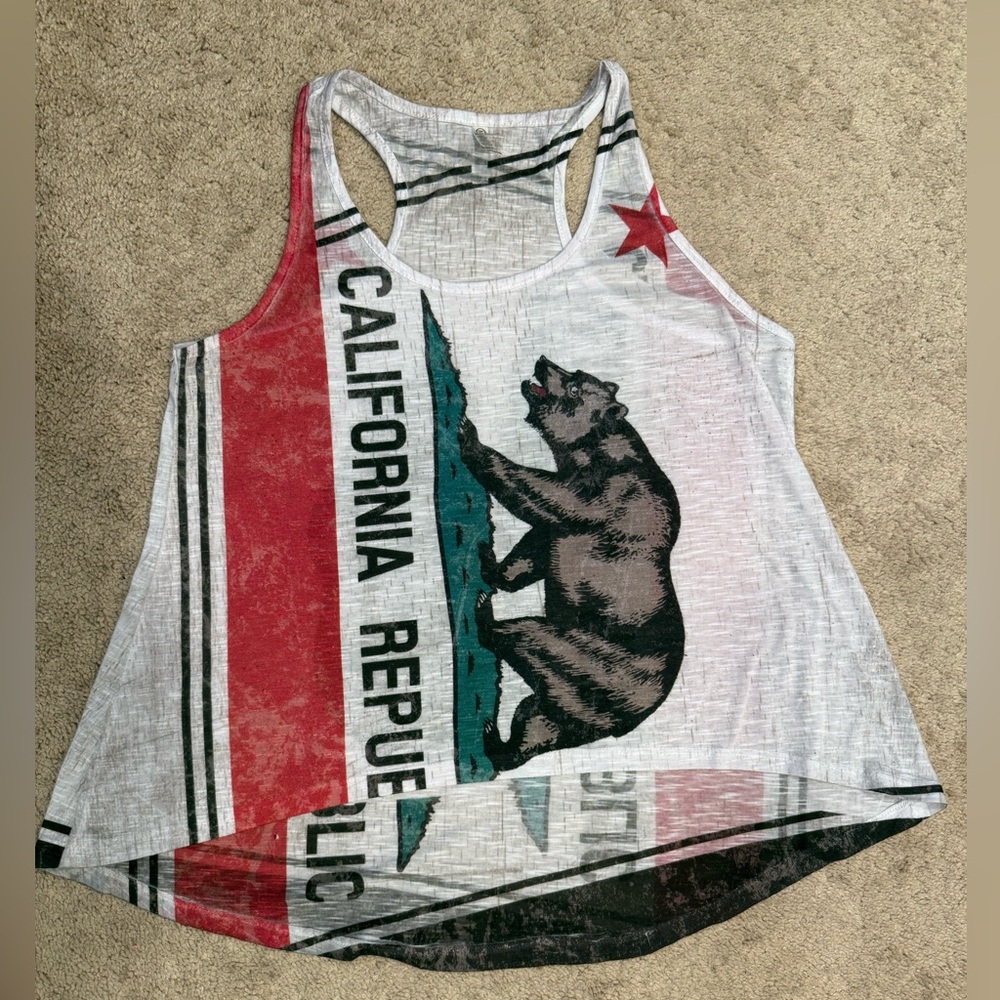 California Bear Graphic Tank Top